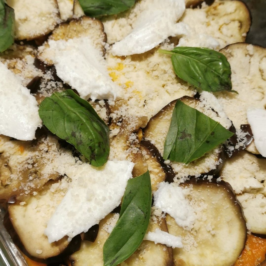 Berenjena a la parmigiana Paso 3 Berenjena a la parmigiana Paso 3