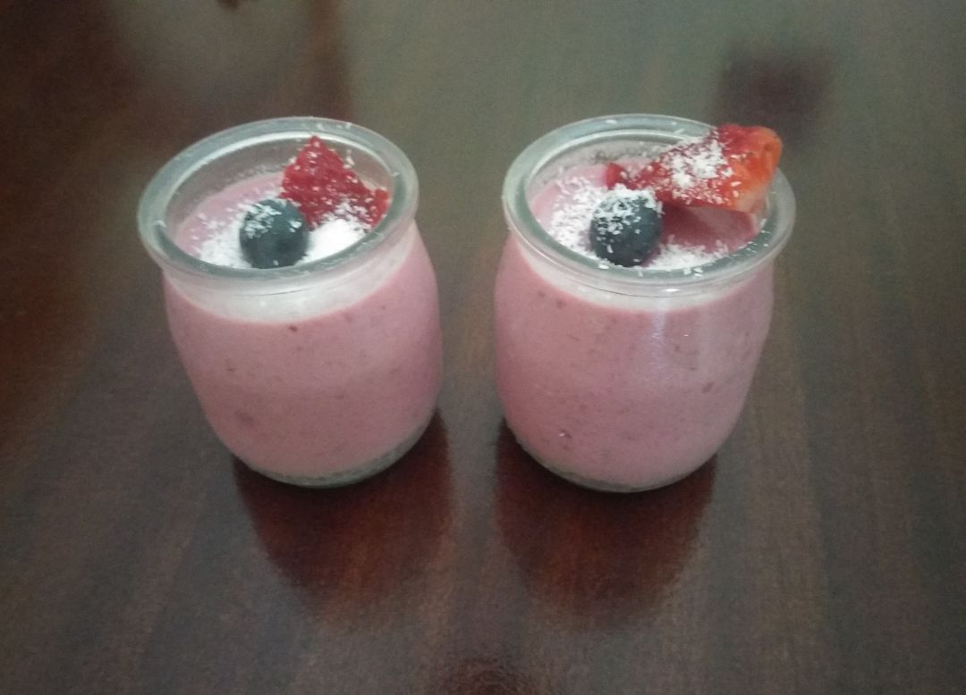 Pudding de frutos rojos 🍨🍓