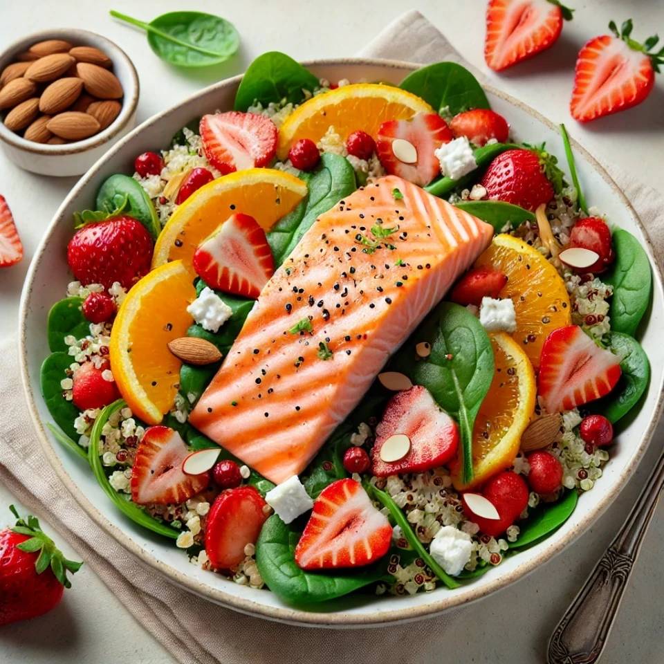 Ensalada de quinoa y espinacas Ensalada de quinoa y espinacas