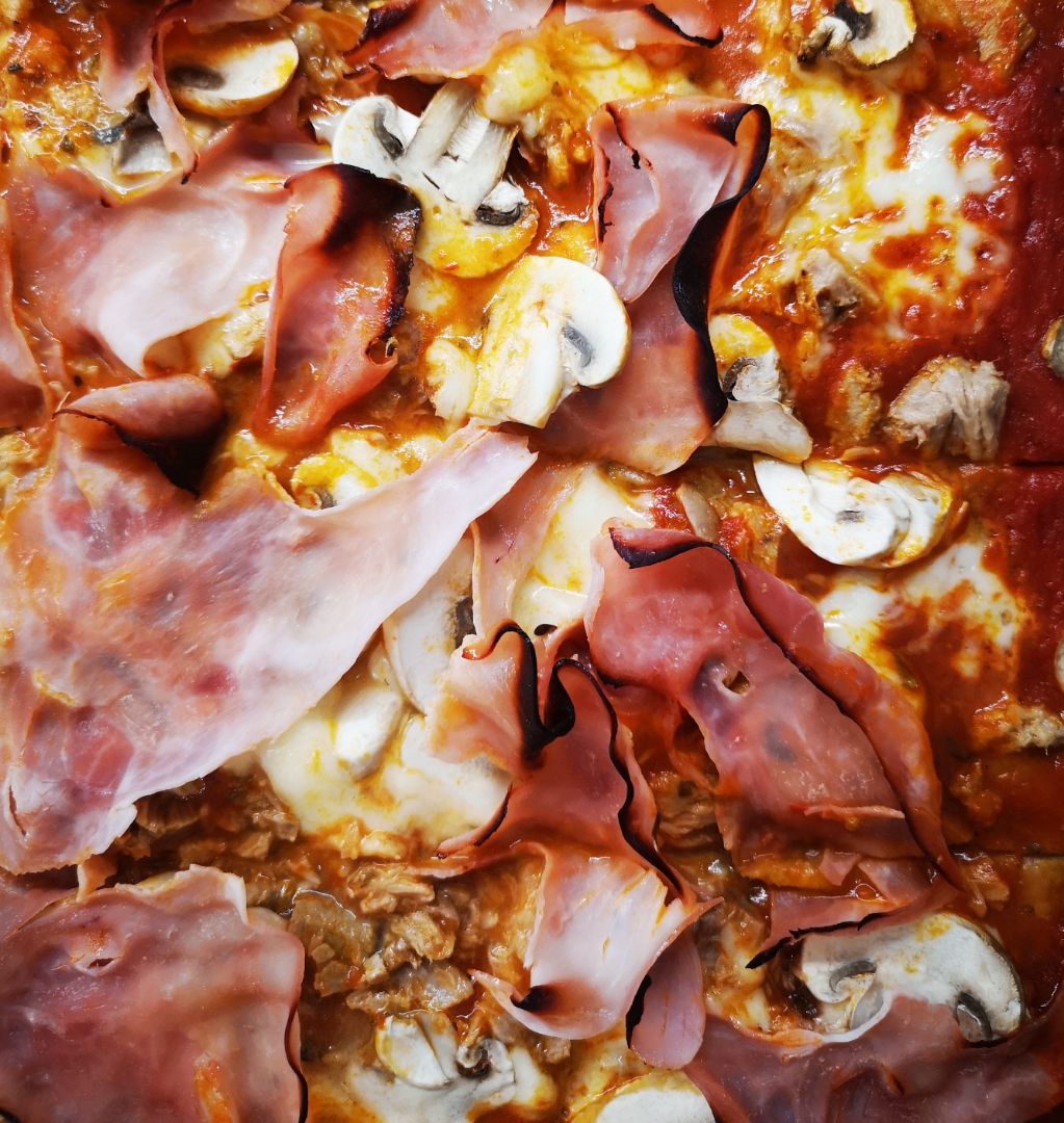 Pizza con masa de yogurt 
