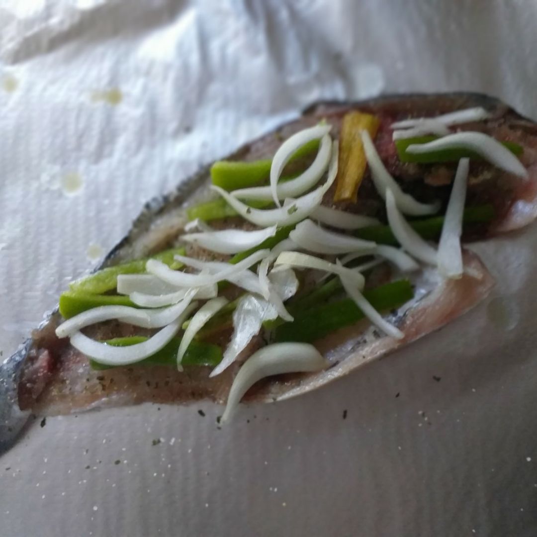 Dorada con verduras a la parrilla. Paso 1 Dorada con verduras a la parrilla. Paso 1