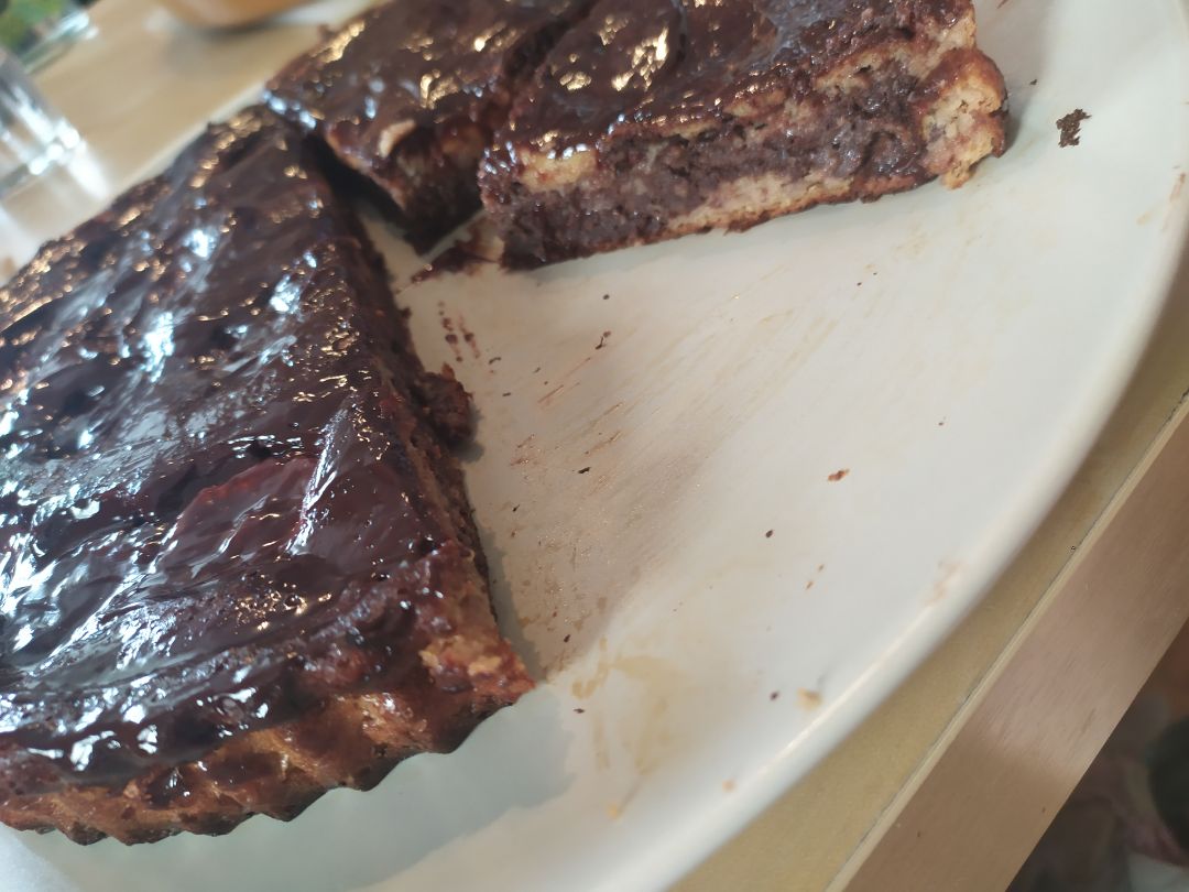 Brownie de plátano y cacao Brownie de plátano y cacao