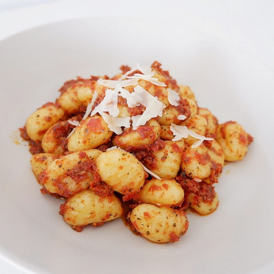 Ñoquis con tomates secos Ñoquis con tomates secos