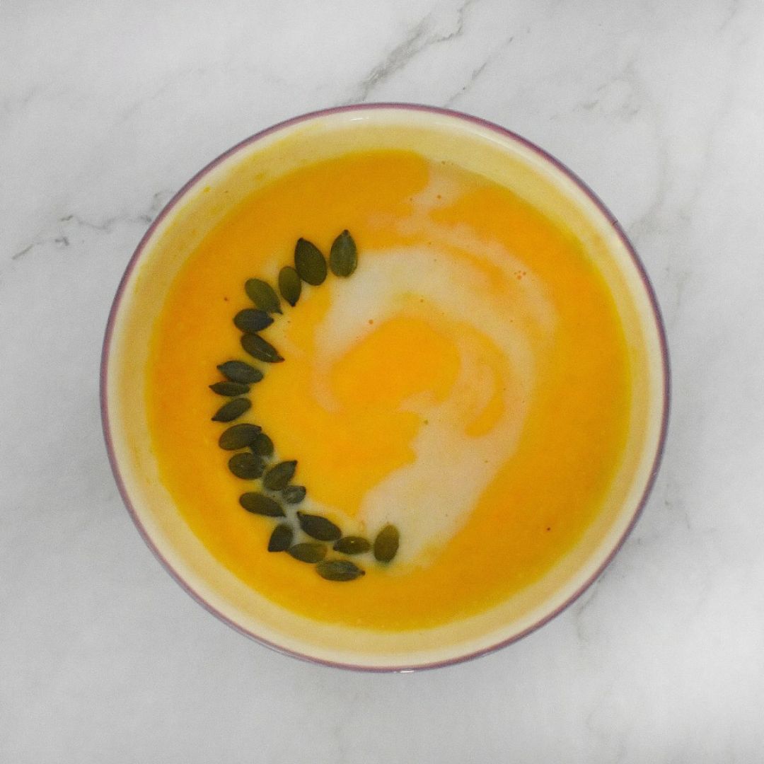 Crema de calabaza y leche de coco 🎃🥥 Crema de calabaza y leche de coco 🎃🥥