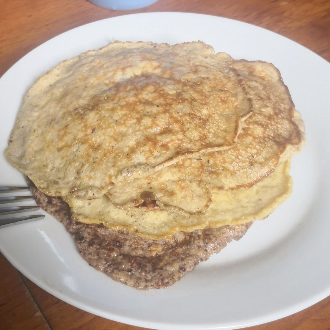 Tortitas de huevo y plátano