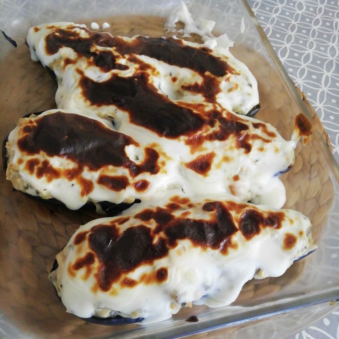 Berenjenas rellenas de tofu Berenjenas rellenas de tofu
