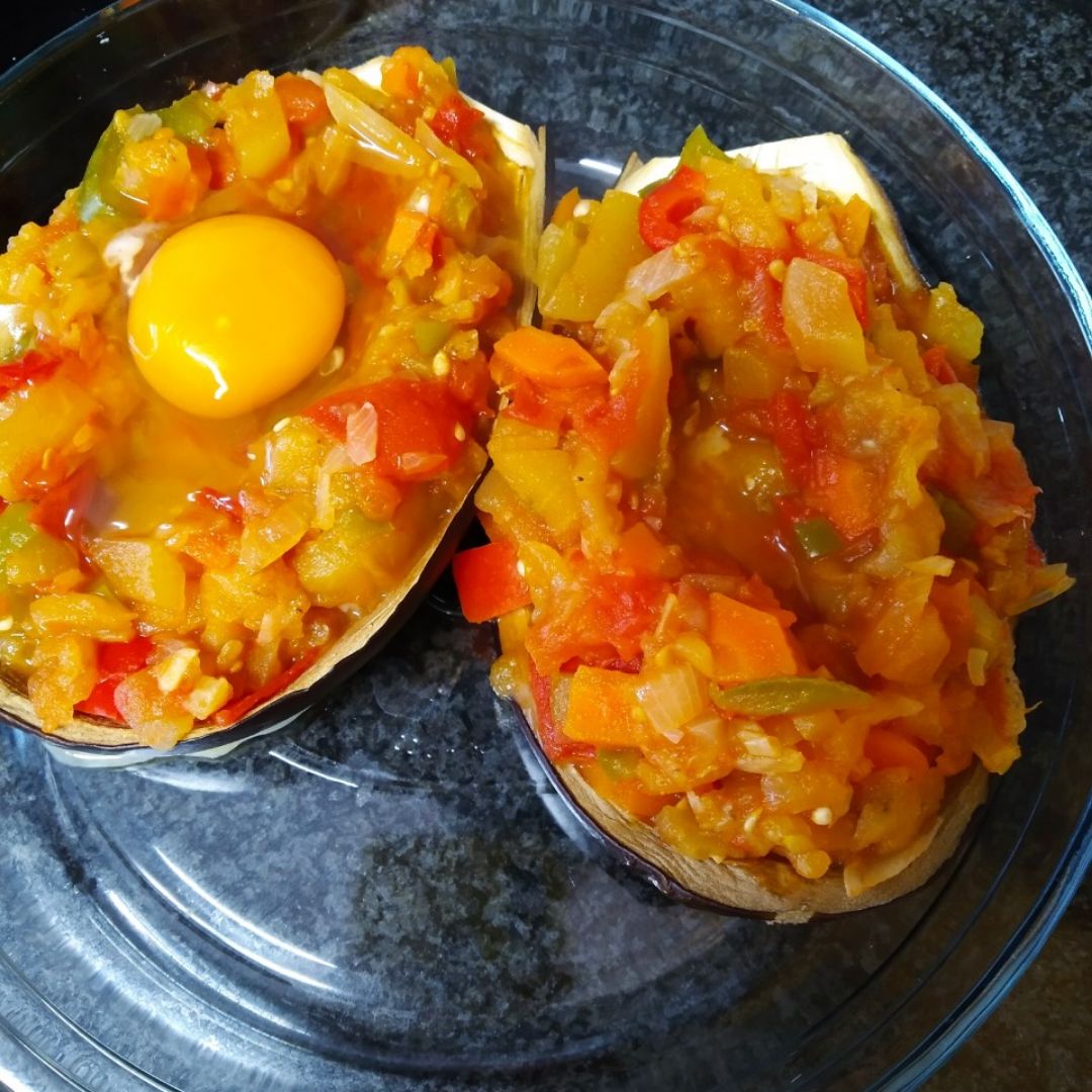 Berenjena con huevo Paso 2 Berenjena con huevo Paso 2