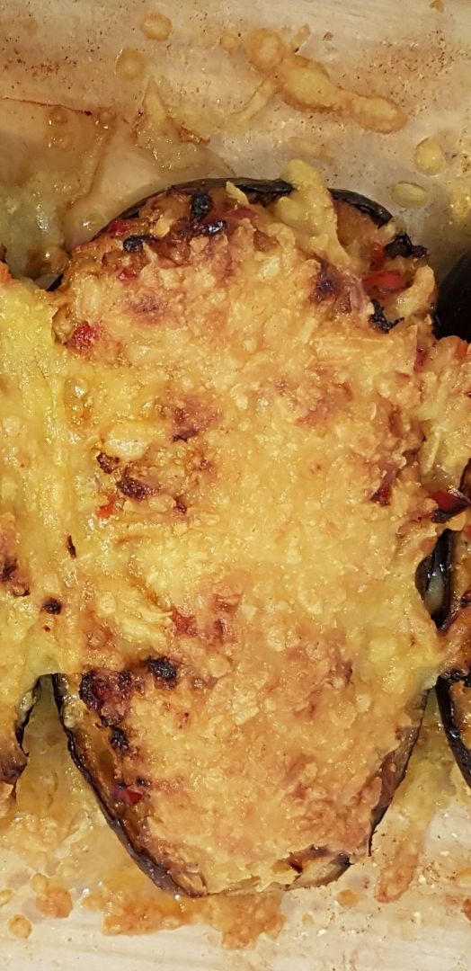 Berenjenas rellenas con atún y verdura Berenjenas rellenas con atún y verdura