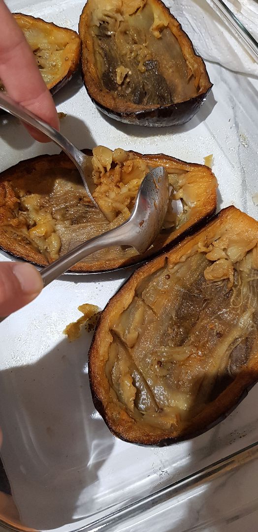 Berenjenas rellenas con atún y verdura Paso 2 Berenjenas rellenas con atún y verdura Paso 2