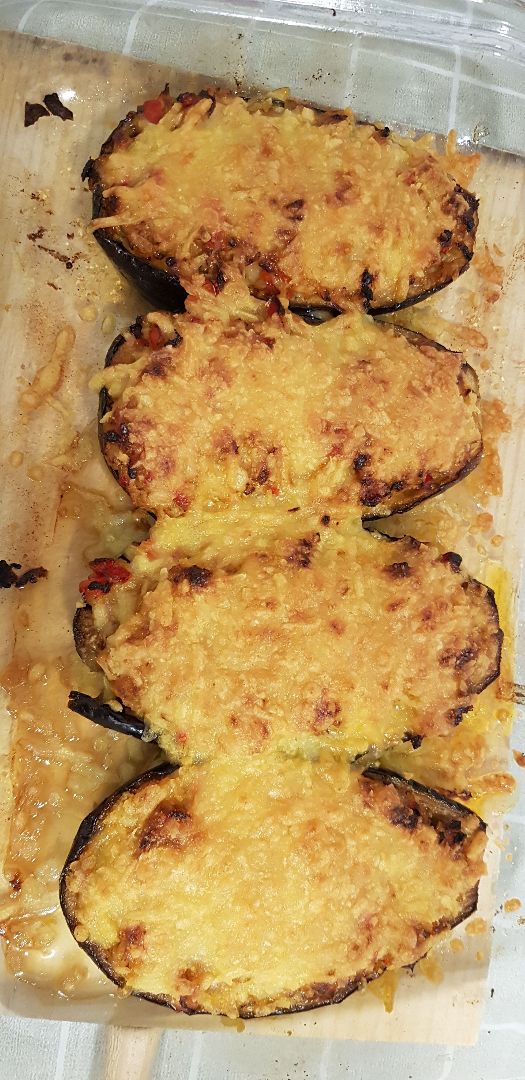 Berenjenas rellenas con atún y verdura Paso 3 Berenjenas rellenas con atún y verdura Paso 3