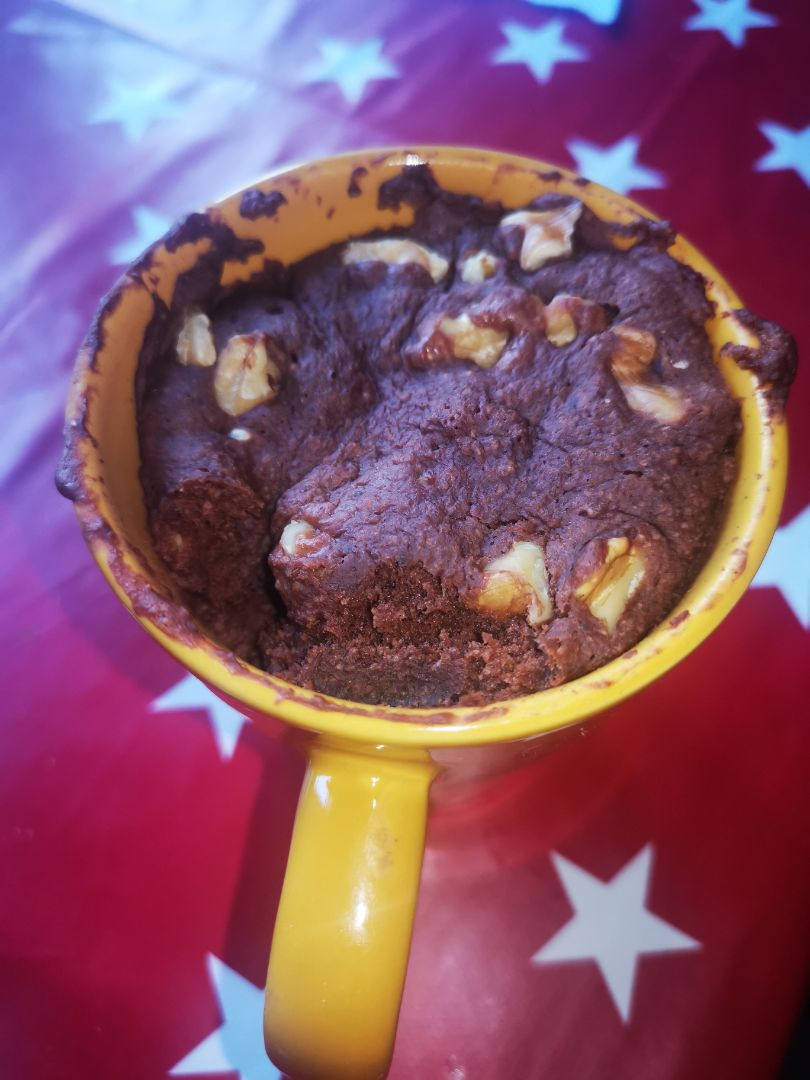 Brownie de choco y plátano a la taza...
