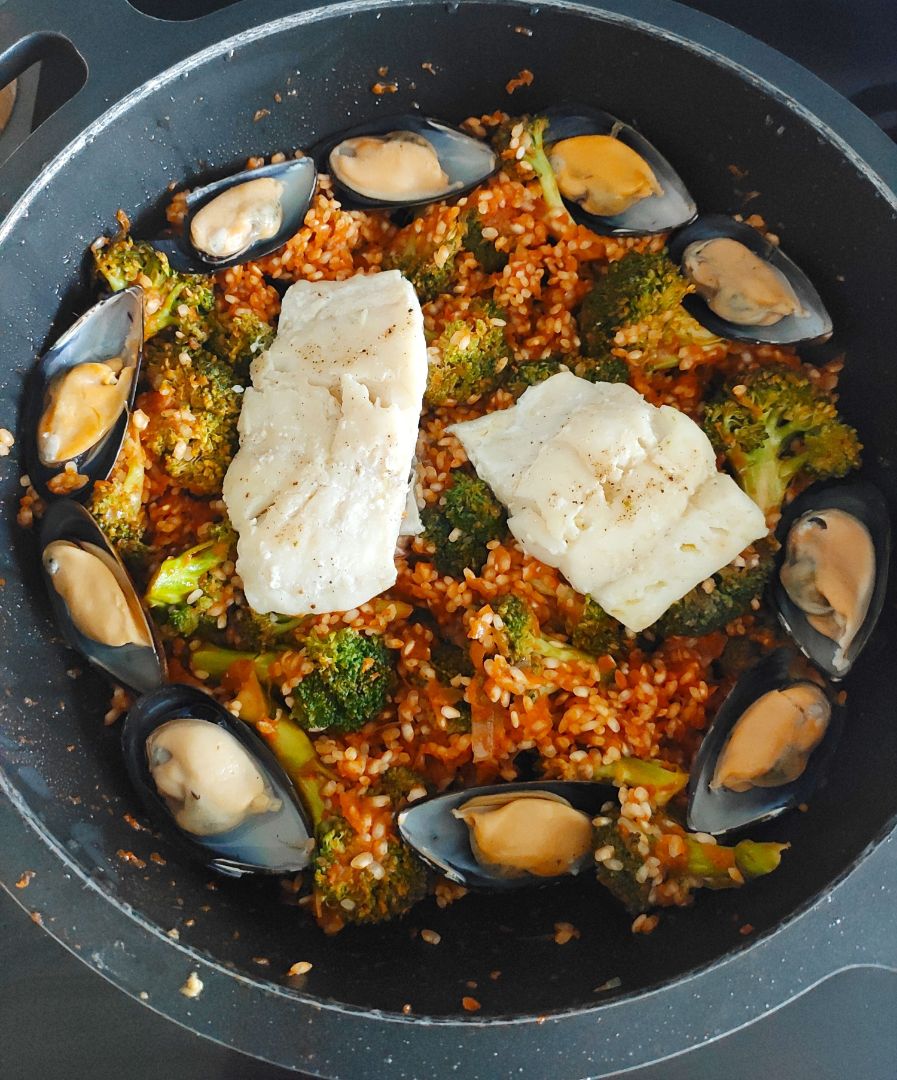 Arroz con Bacalao y Brócoli Arroz con Bacalao y Brócoli