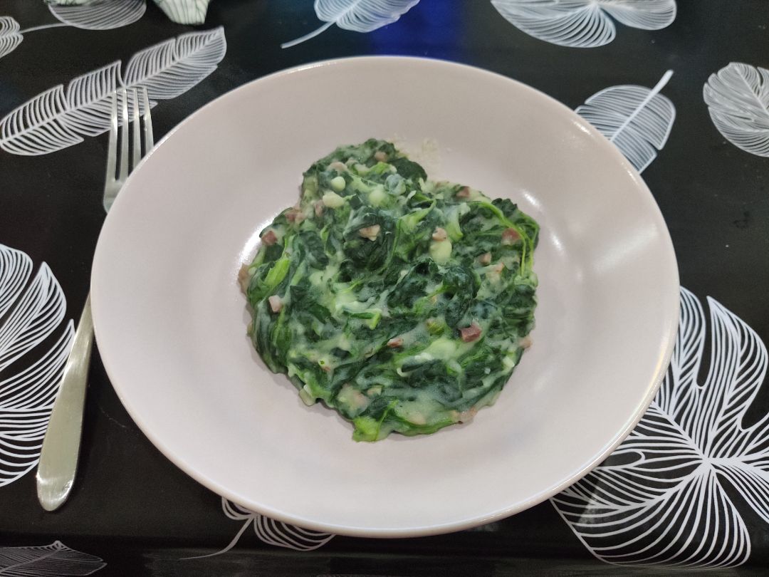 Espinacas con jamón Espinacas con jamón