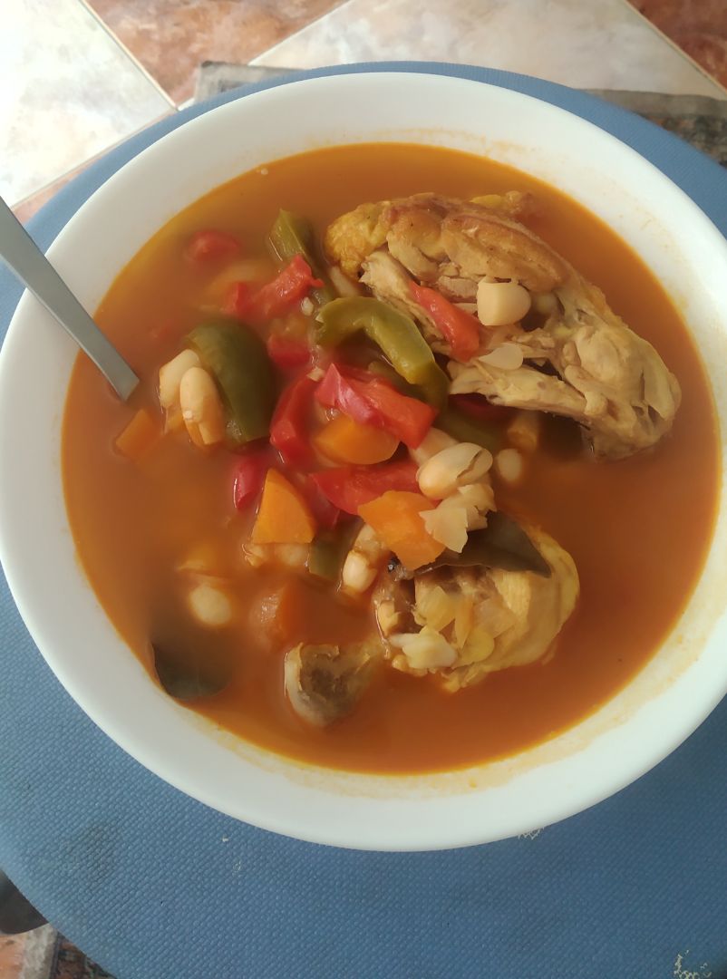 Pollo con alubias y verduras Paso 7