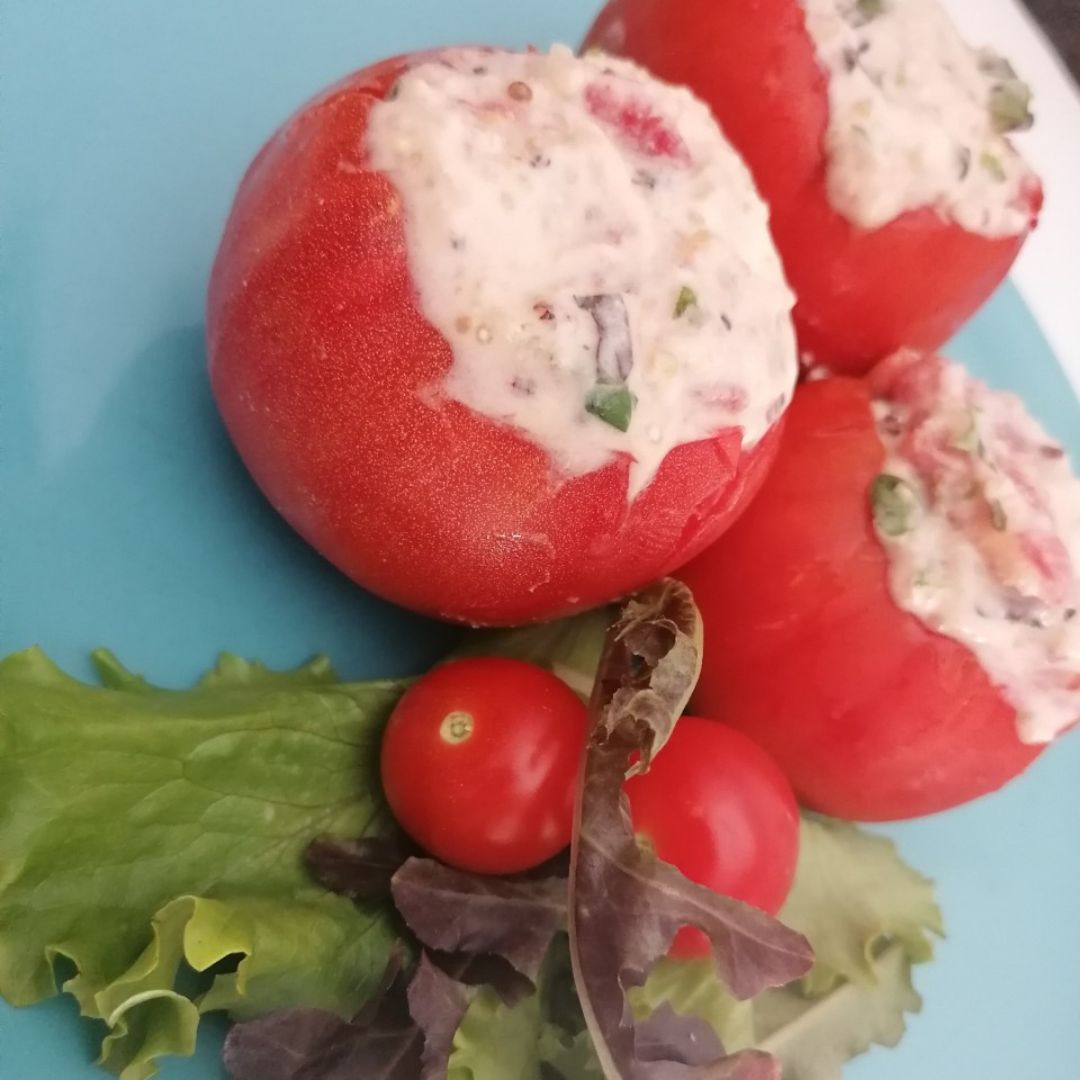 Tomates rellenos con mayonesa FIT Tomates rellenos con mayonesa FIT