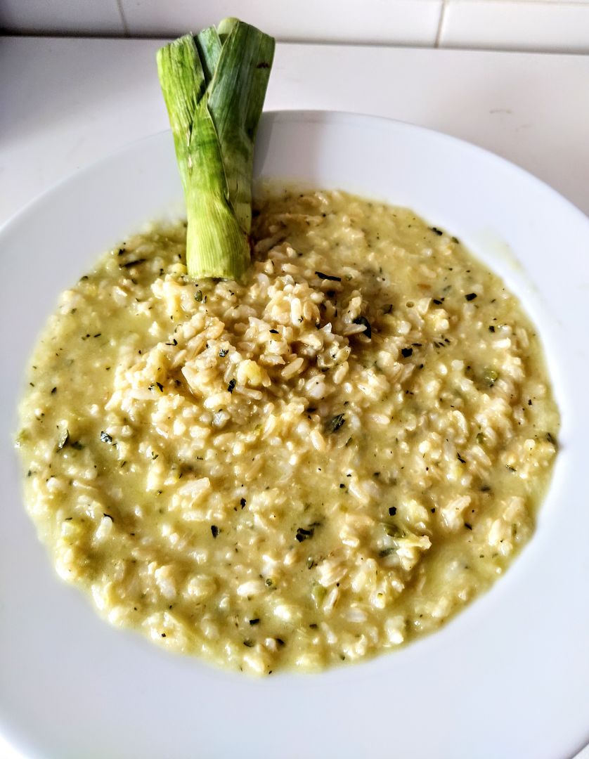 Risotto de calabacín y puerros😋 Risotto de calabacín y puerros😋