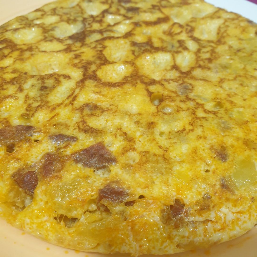 Tortilla realfooder de chorizo y patataStep 0