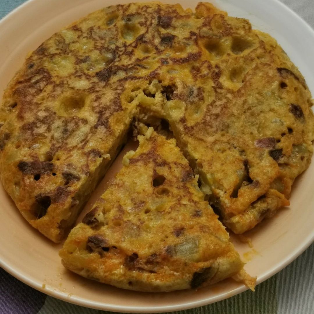 Tortilla realfooder de chorizo y patataStep 0