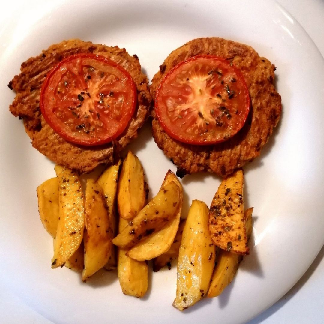 Hamburguesas de Fríjoles y patatas al horno Paso 7