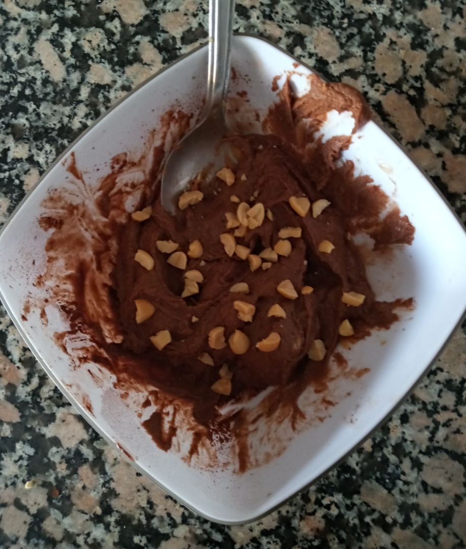 Mousse de chocolate y cacahuetes Paso 1 Mousse de chocolate y cacahuetes Paso 1