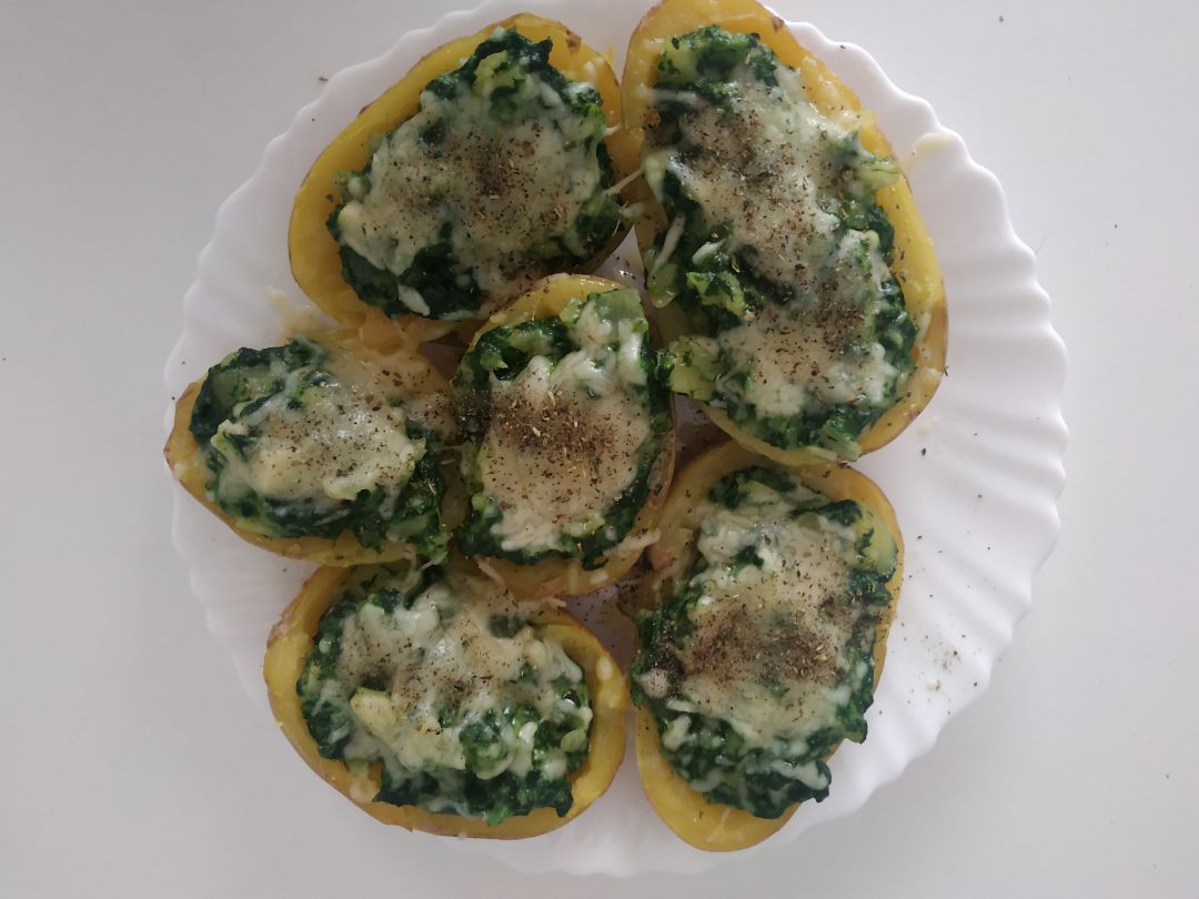 Patatas rellenas de espinacas Paso 3 Patatas rellenas de espinacas Paso 3