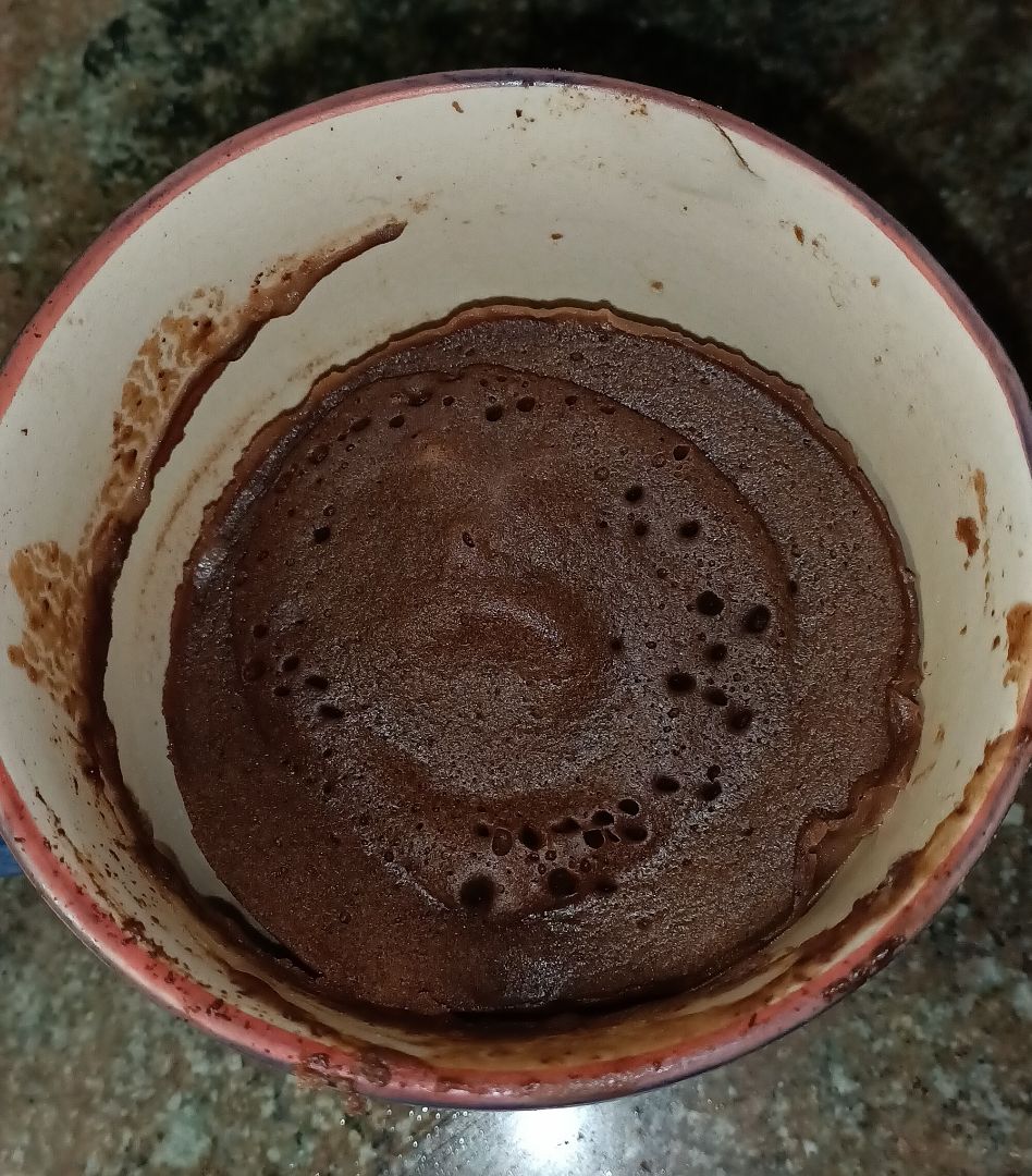 Brownie de cacao puro al microondasStep 0