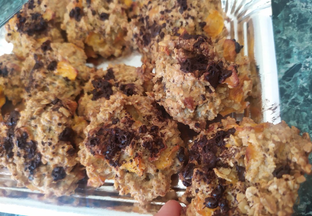 Galletas de avena con melocotón 🍑 Paso 1 Galletas de avena con melocotón 🍑 Paso 1