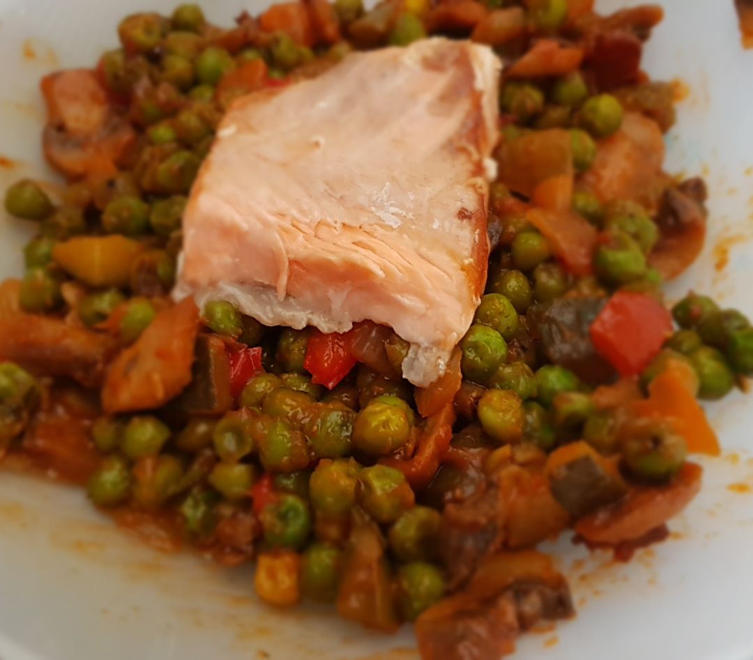 Guisantes con salmón 🤤 Guisantes con salmón 🤤