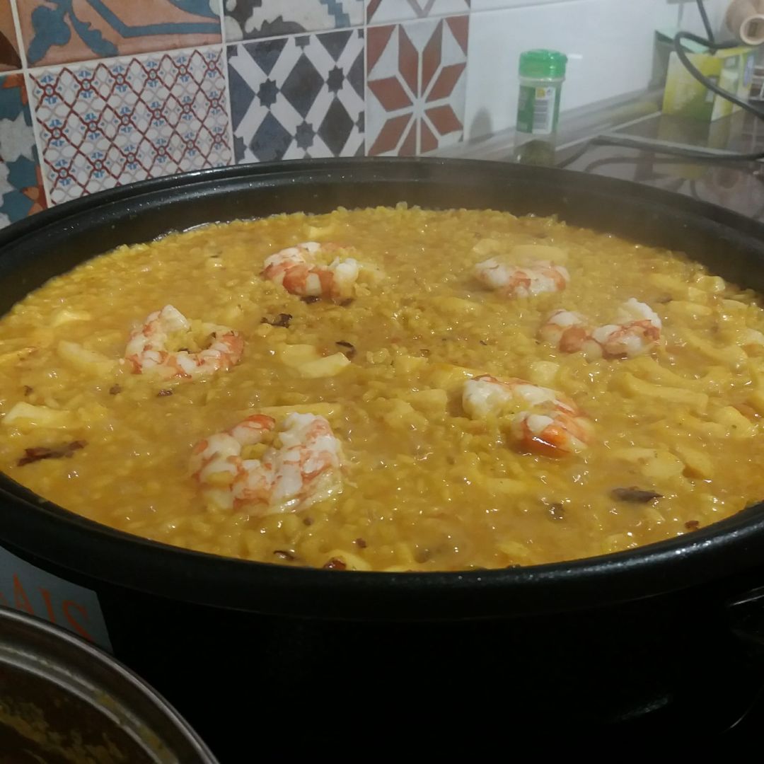 Arroz con gambones Arroz con gambones