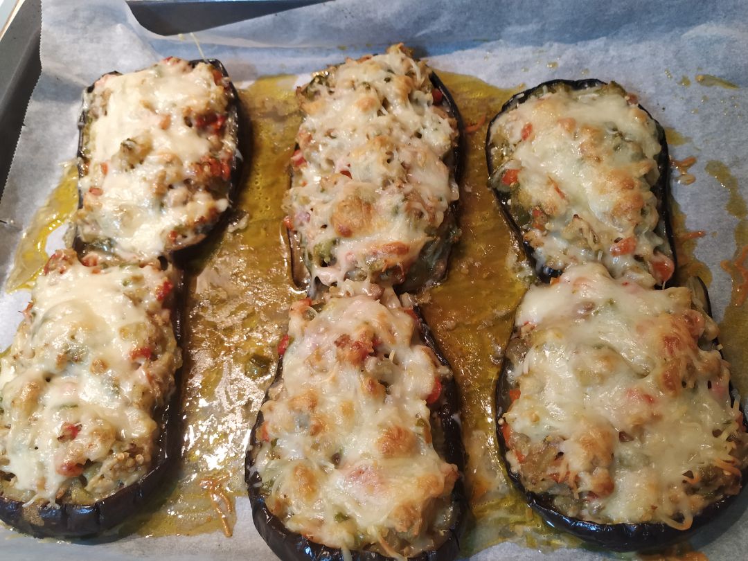 🍆 Berenjenas rellenas de verduras 🧅🌶️🍆