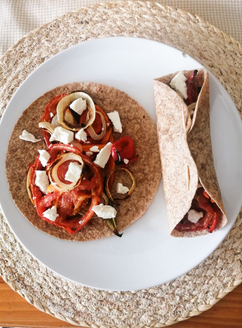 Wrap de verduras al horno 🧅🍅🥕 Wrap de verduras al horno 🧅🍅🥕