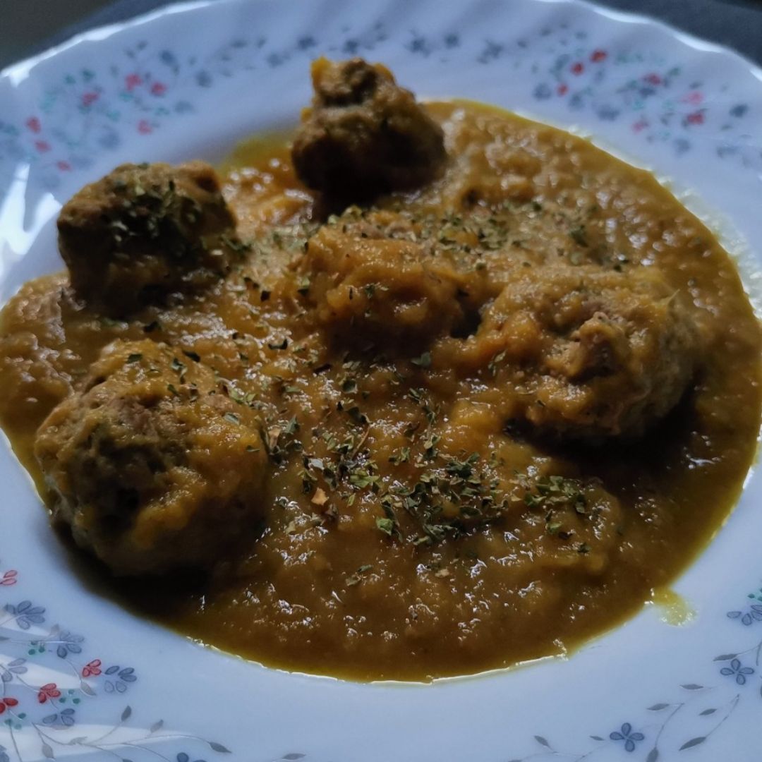 Albondigas con salsa de mango 🥭