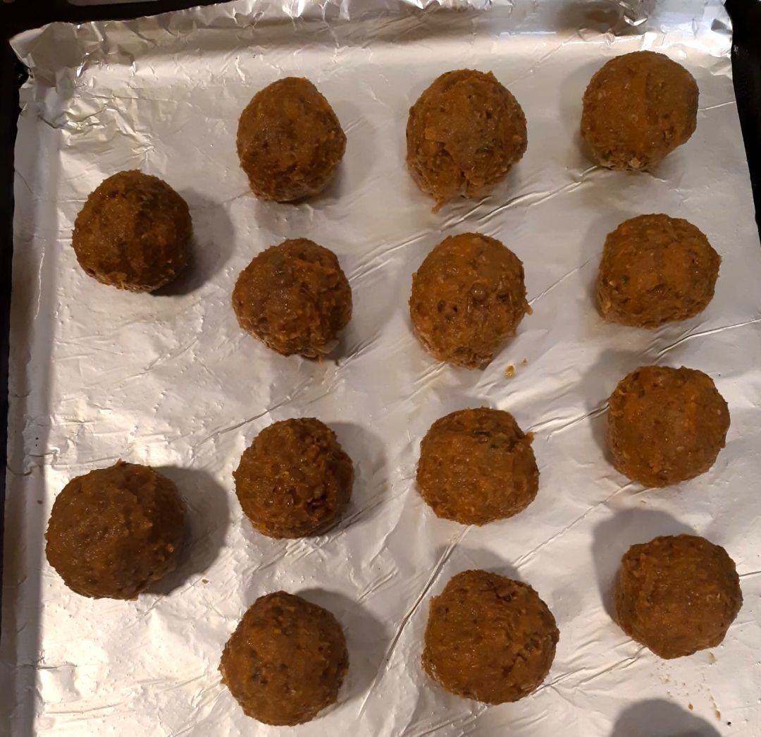 Albóndigas de lentejas y calabaza, sin harinas! Paso 5 Albóndigas de lentejas y calabaza, sin harinas! Paso 5
