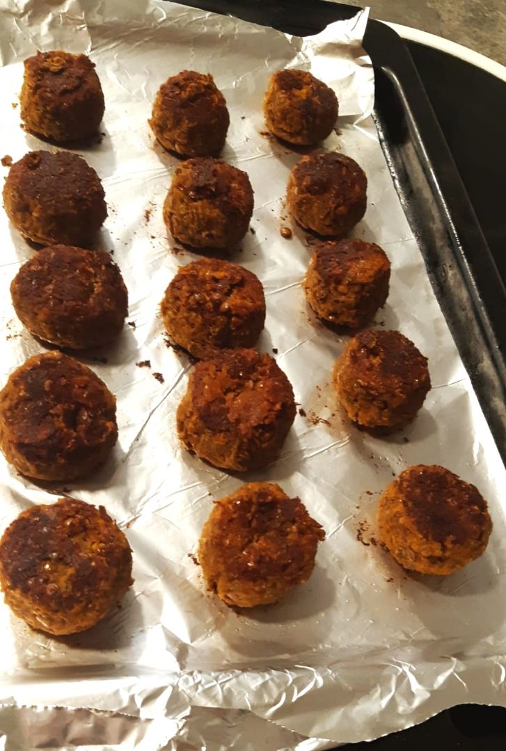 Albóndigas de lentejas y calabaza, sin harinas! Paso 6 Albóndigas de lentejas y calabaza, sin harinas! Paso 6