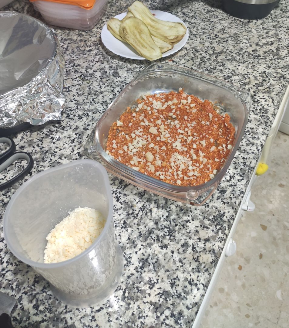 Berenjena parmesano Paso 0 Berenjena parmesano Paso 0