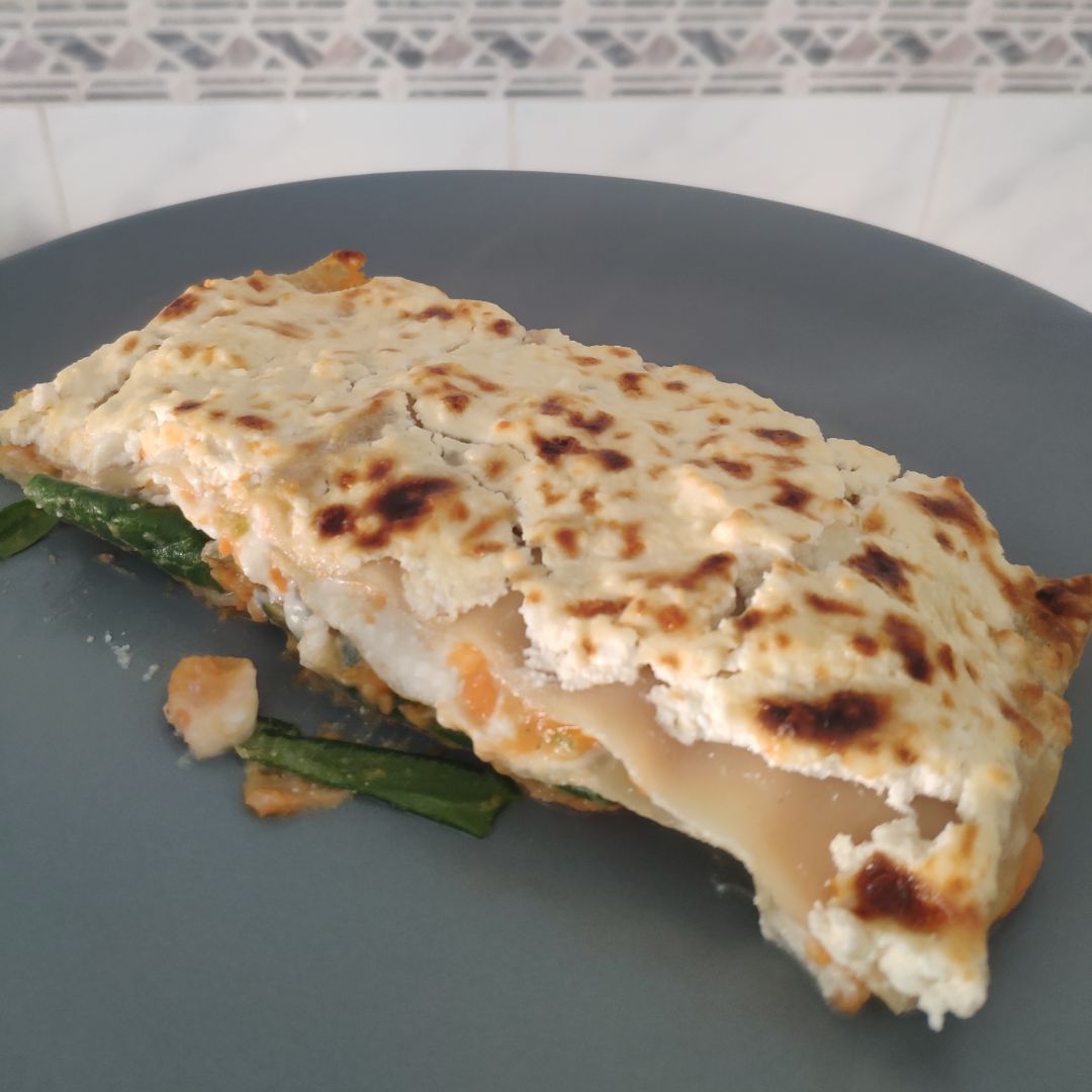 Lasaña vegetal con "bechamel de queso" Lasaña vegetal con "bechamel de queso"