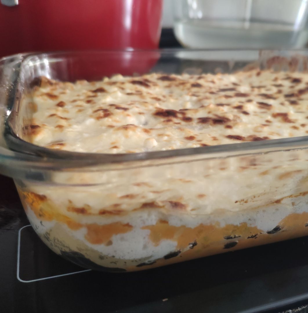 Lasaña vegetal con "bechamel de queso" Paso 4 Lasaña vegetal con "bechamel de queso" Paso 4