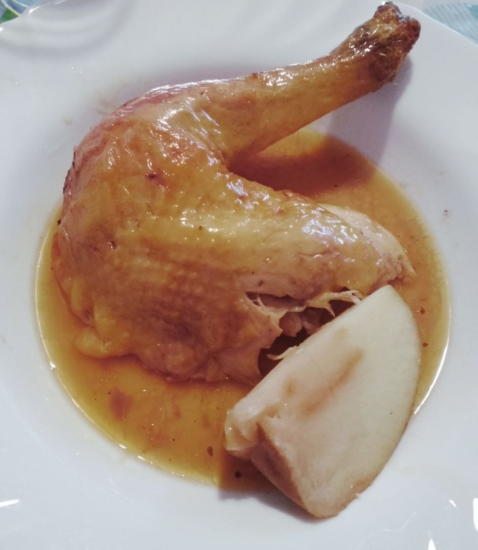Pollo 🍗 asado con manzana 🍏