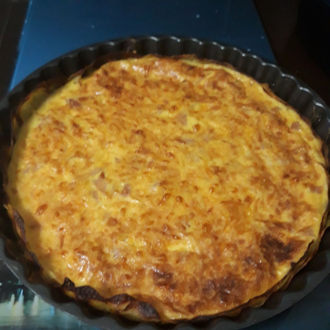 Quiché de jamon y patatas Paso 4 Quiché de jamon y patatas Paso 4
