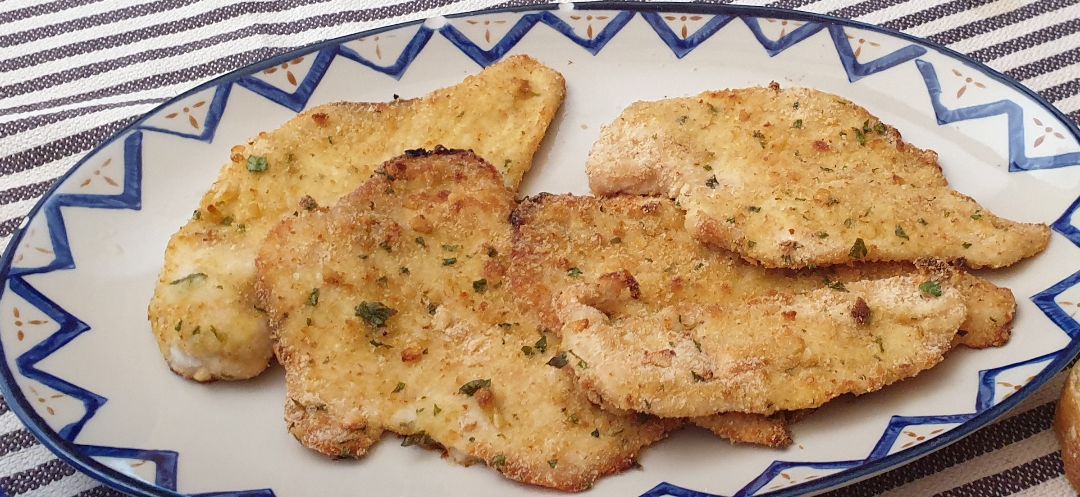 Pechuga de pollo empanada al horno