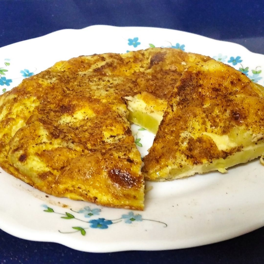 Tortillita de banana con canela Paso 7 Tortillita de banana con canela Paso 7