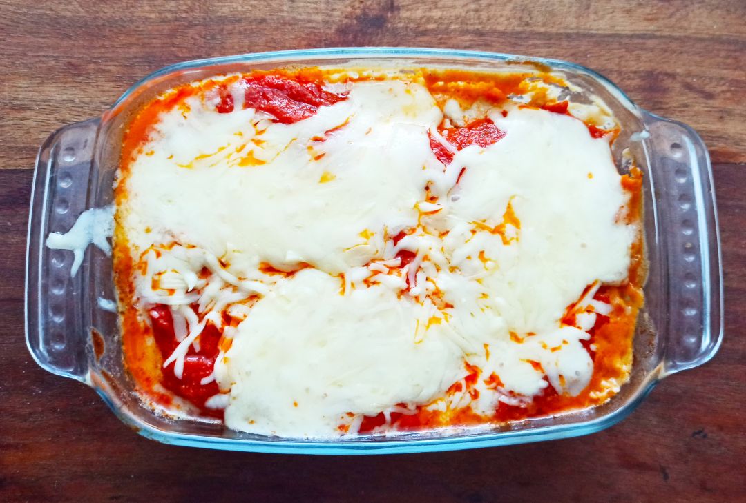 Musaka con bechamel de coliflor Musaka con bechamel de coliflor