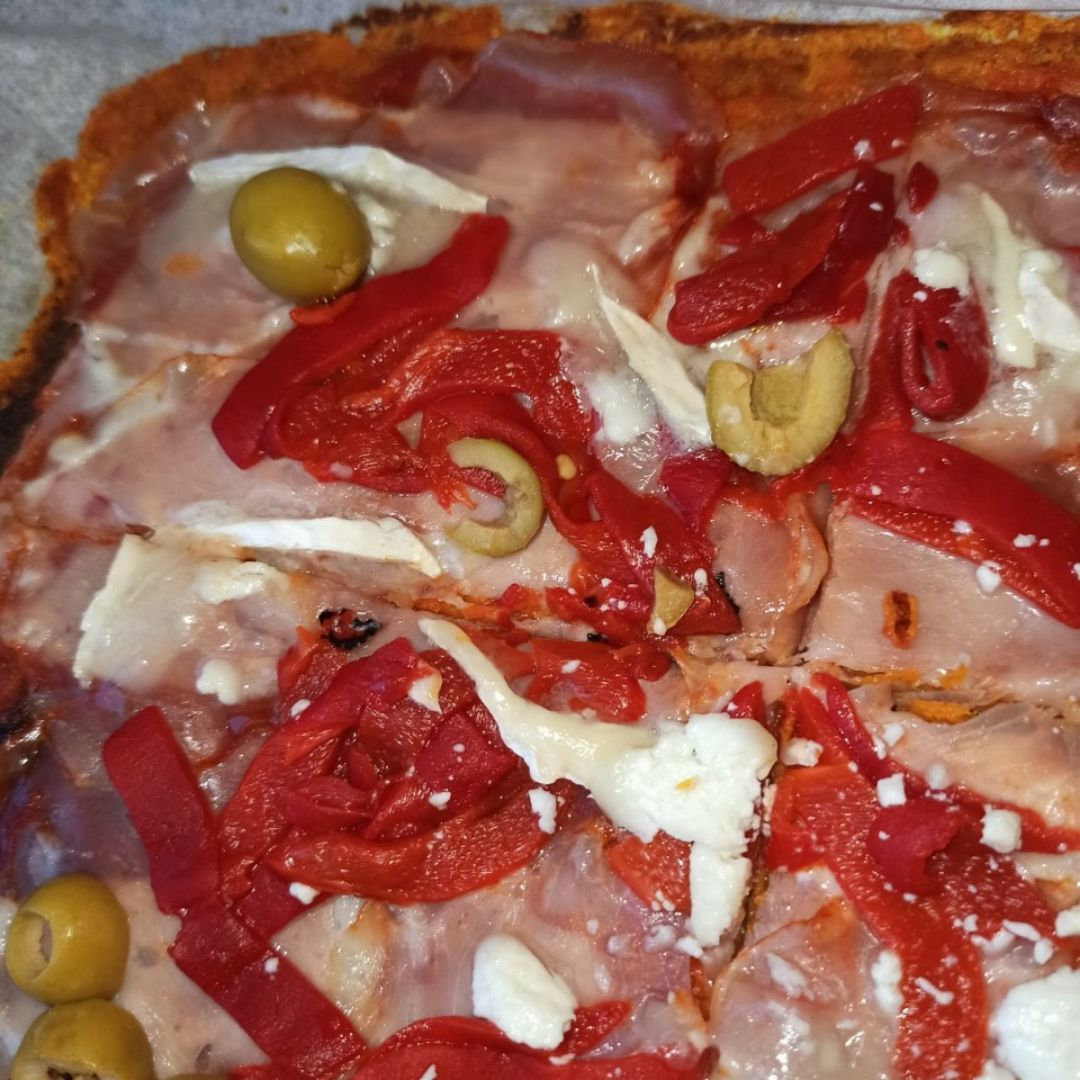 Pizza con base de calabaza Pizza con base de calabaza