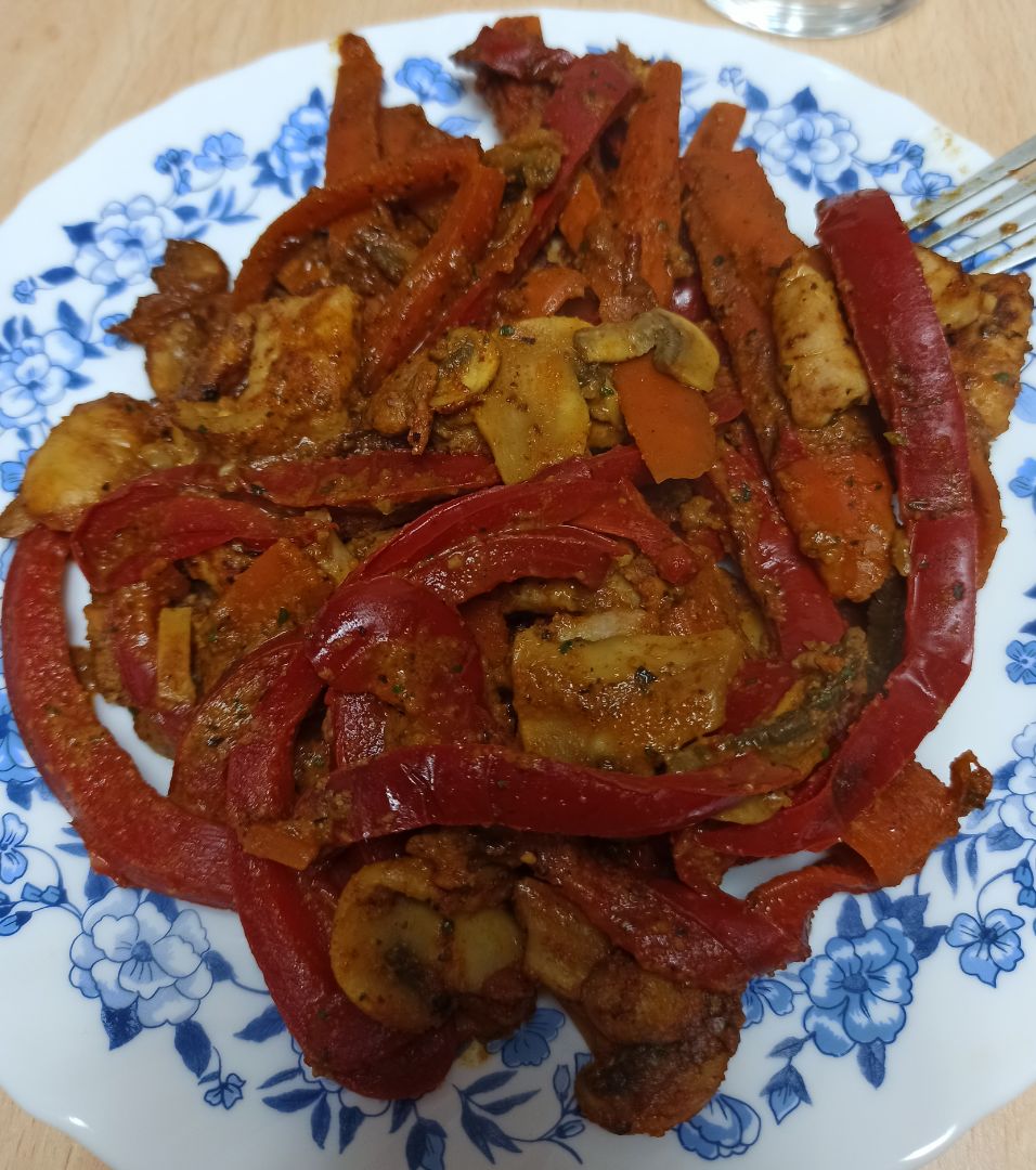Wok de pollo
