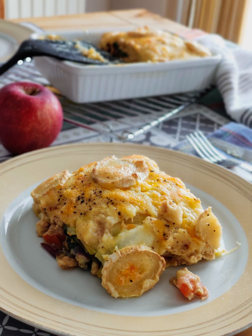 Lasaña de calabacín con soja y queso de cabra Lasaña de calabacín con soja y queso de cabra