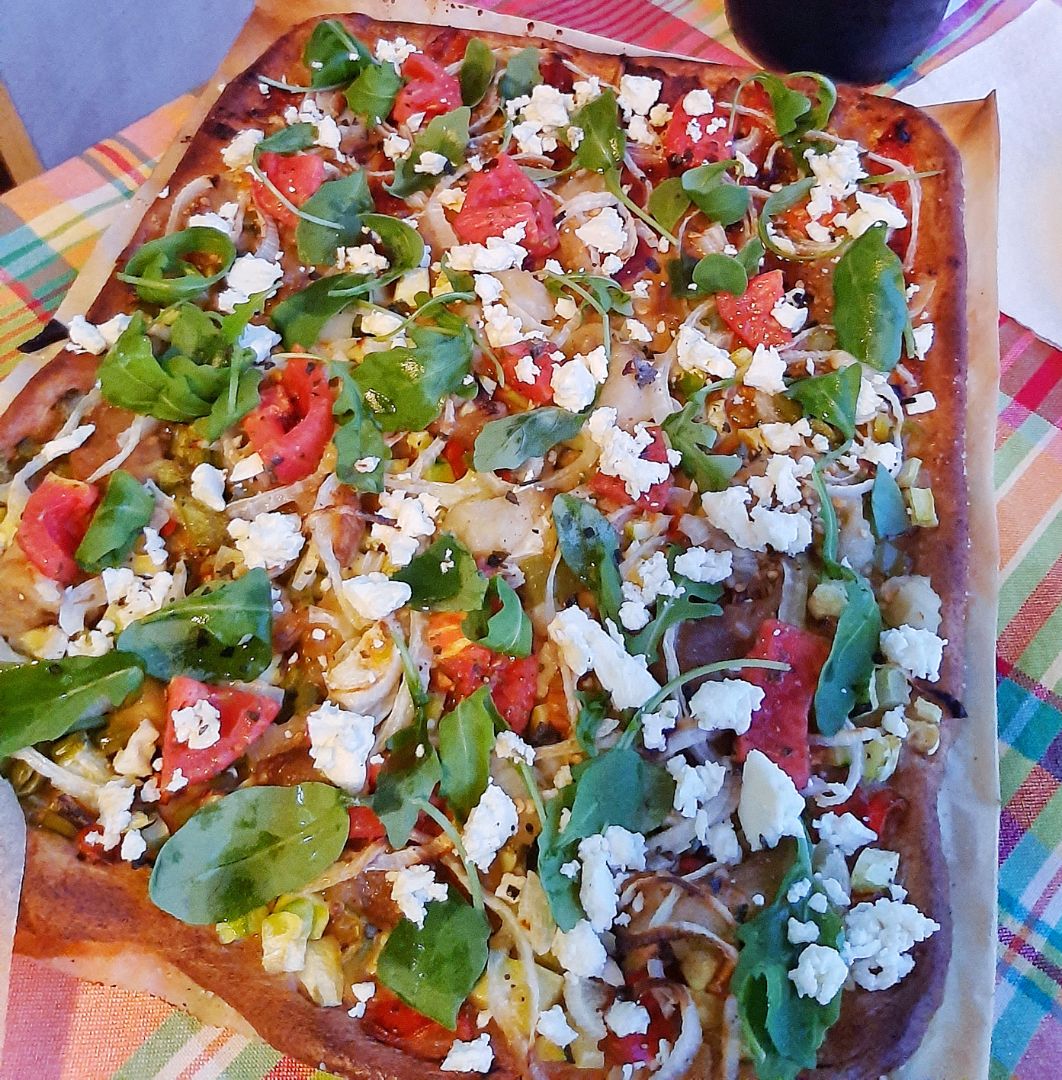 Pizza con masa de espelta integral