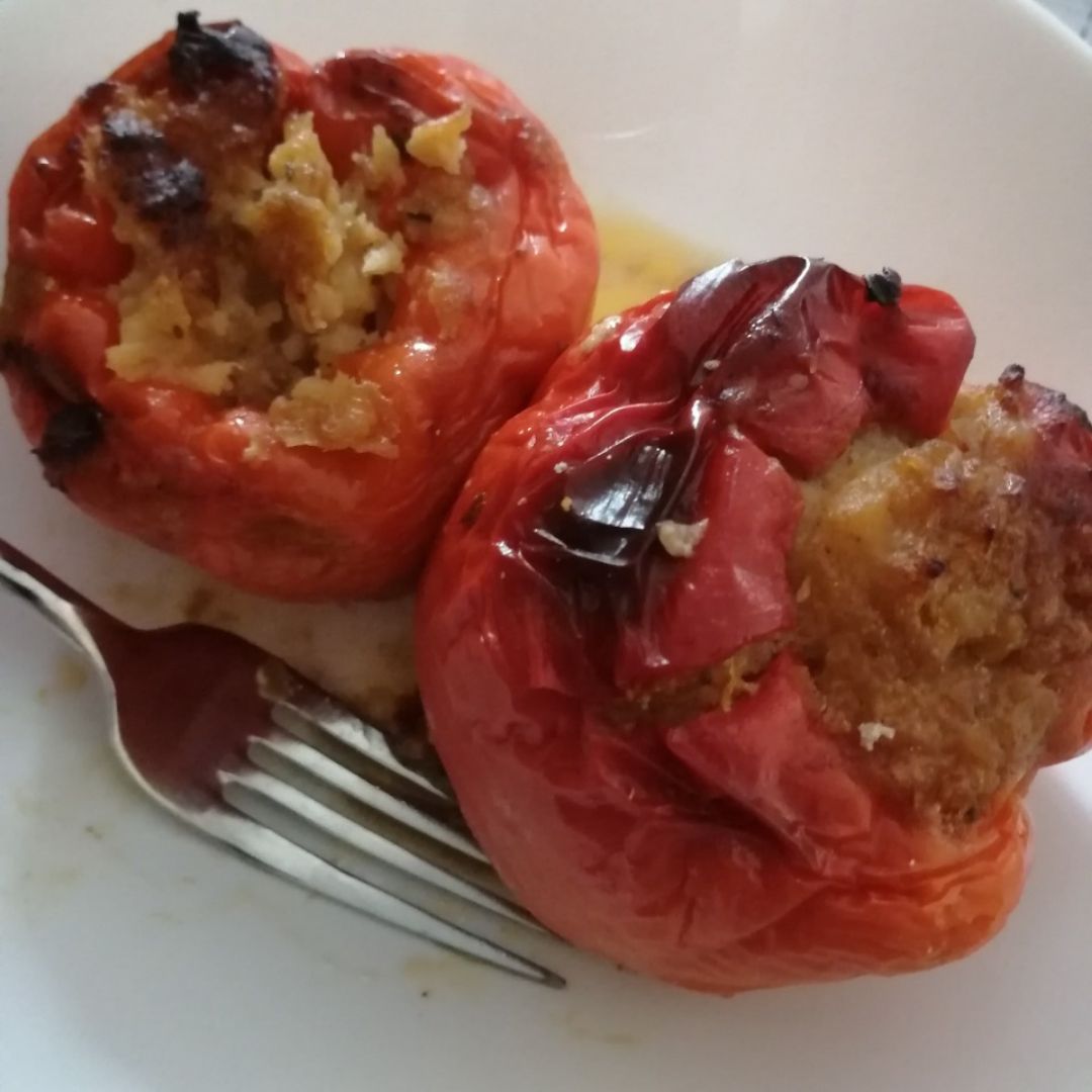 Pimientos rellenos de patata Pimientos rellenos de patata