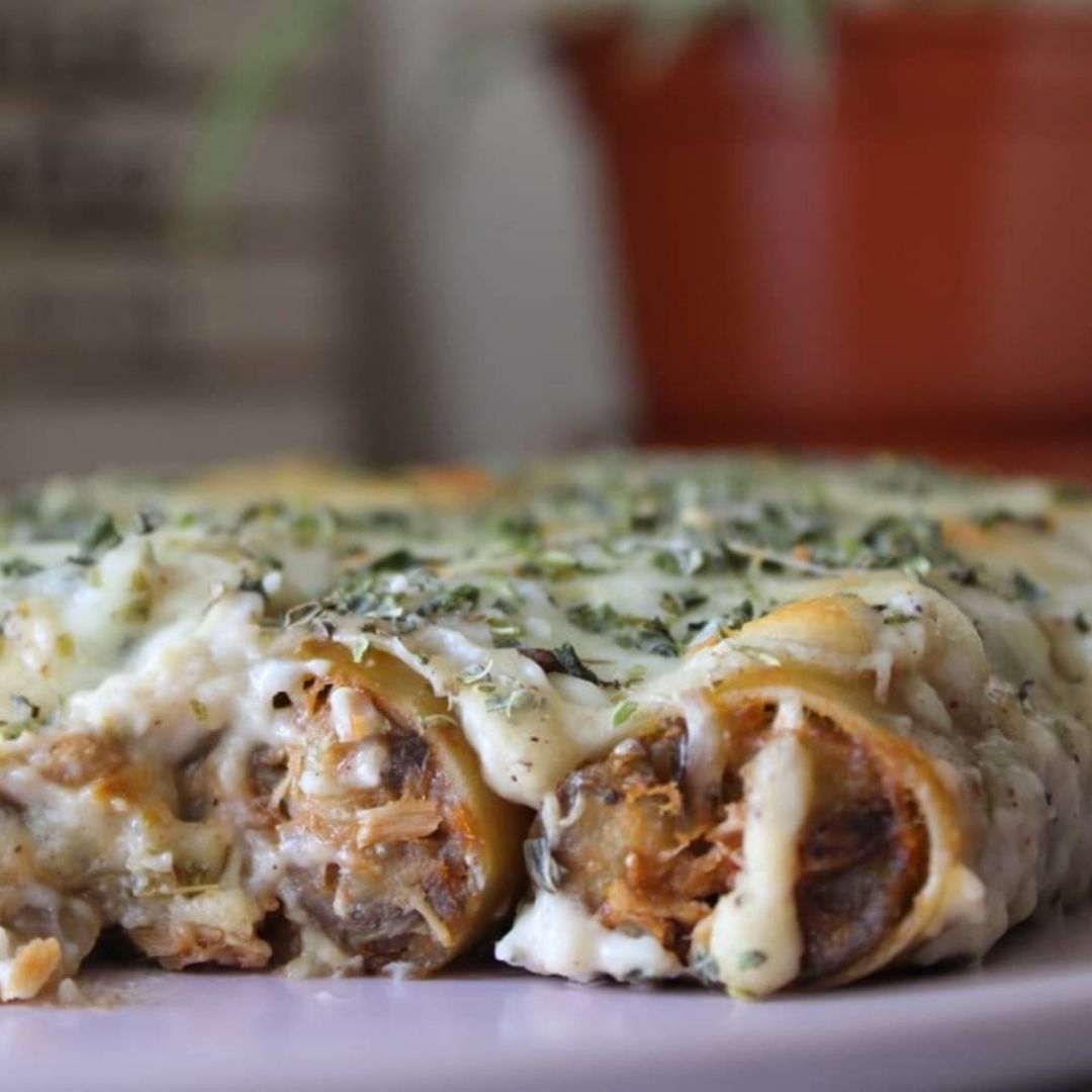 Canelones de berenjena y atún Canelones de berenjena y atún