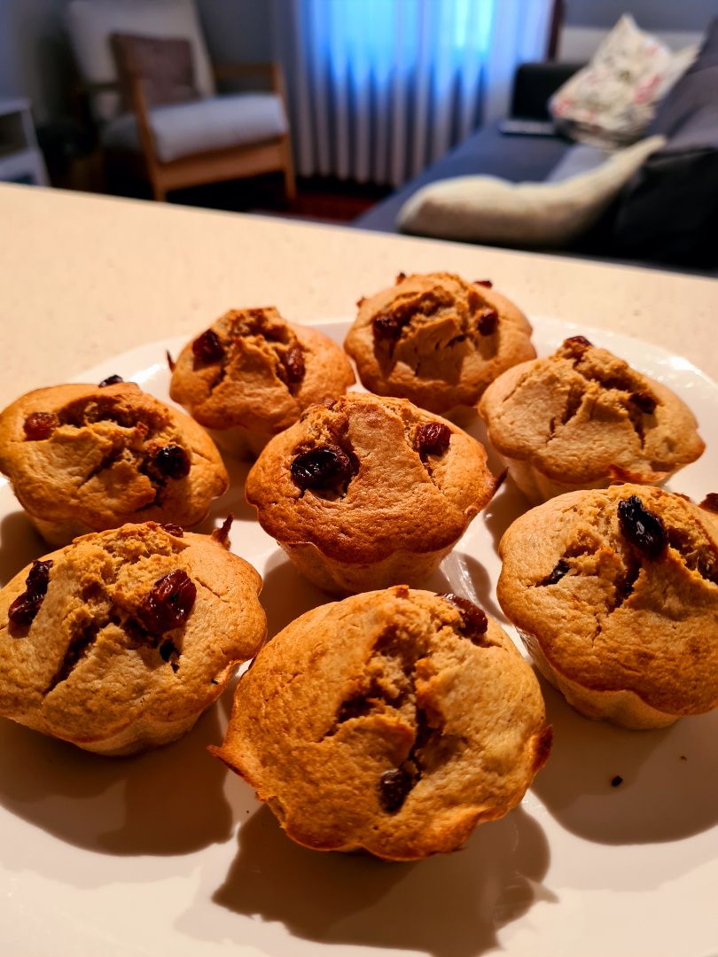 Muffins de pasas Muffins de pasas