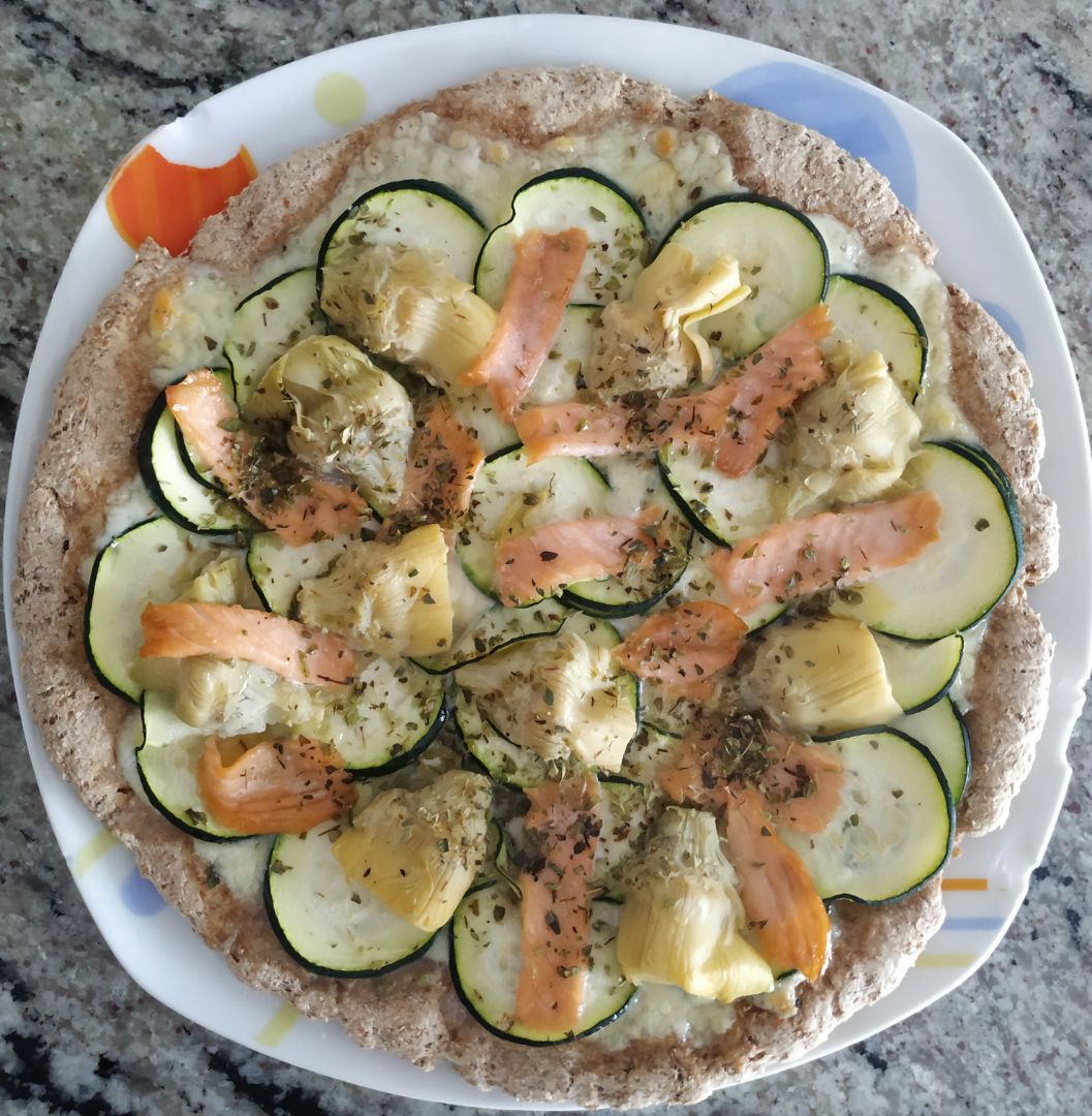 Pizza integral de verduras